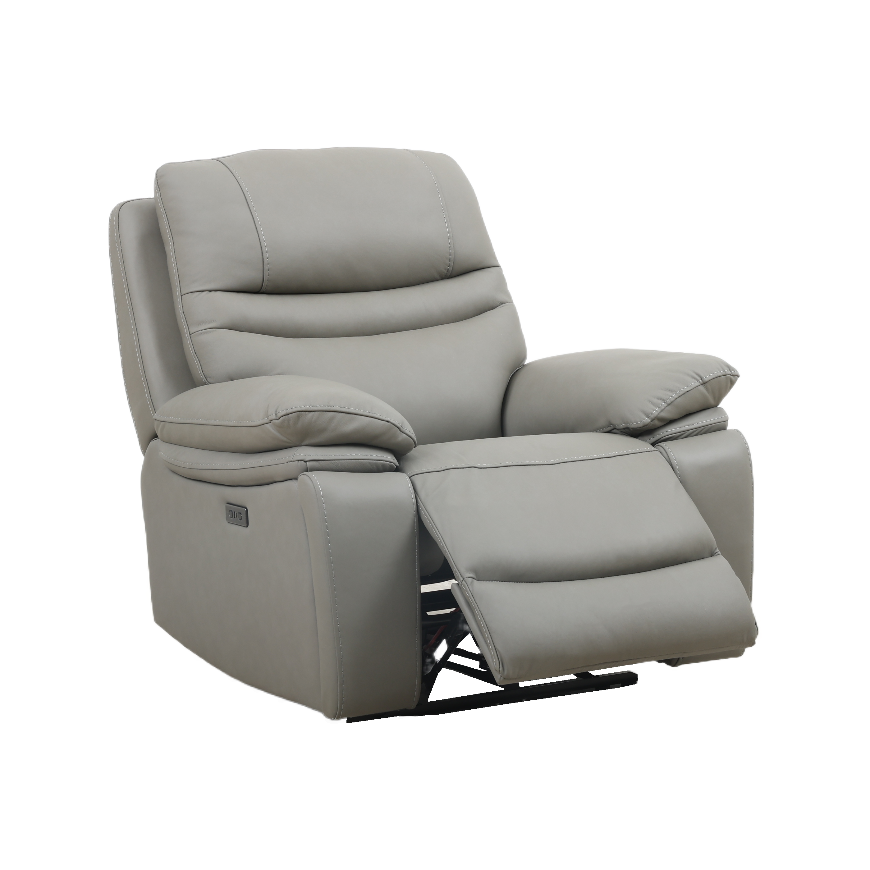 Leather recliner in Oslo Pewter