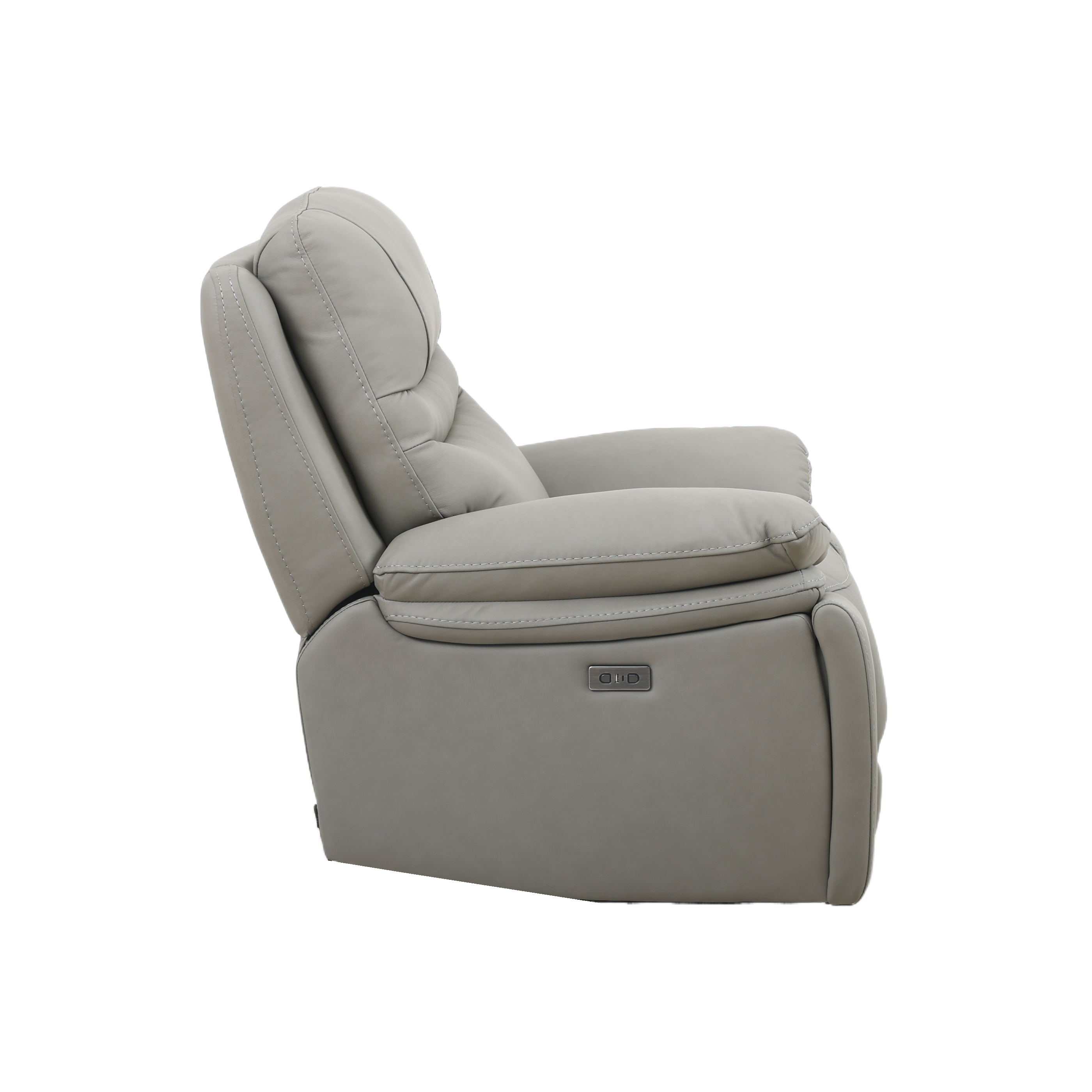 Leather recliner in Oslo Pewter