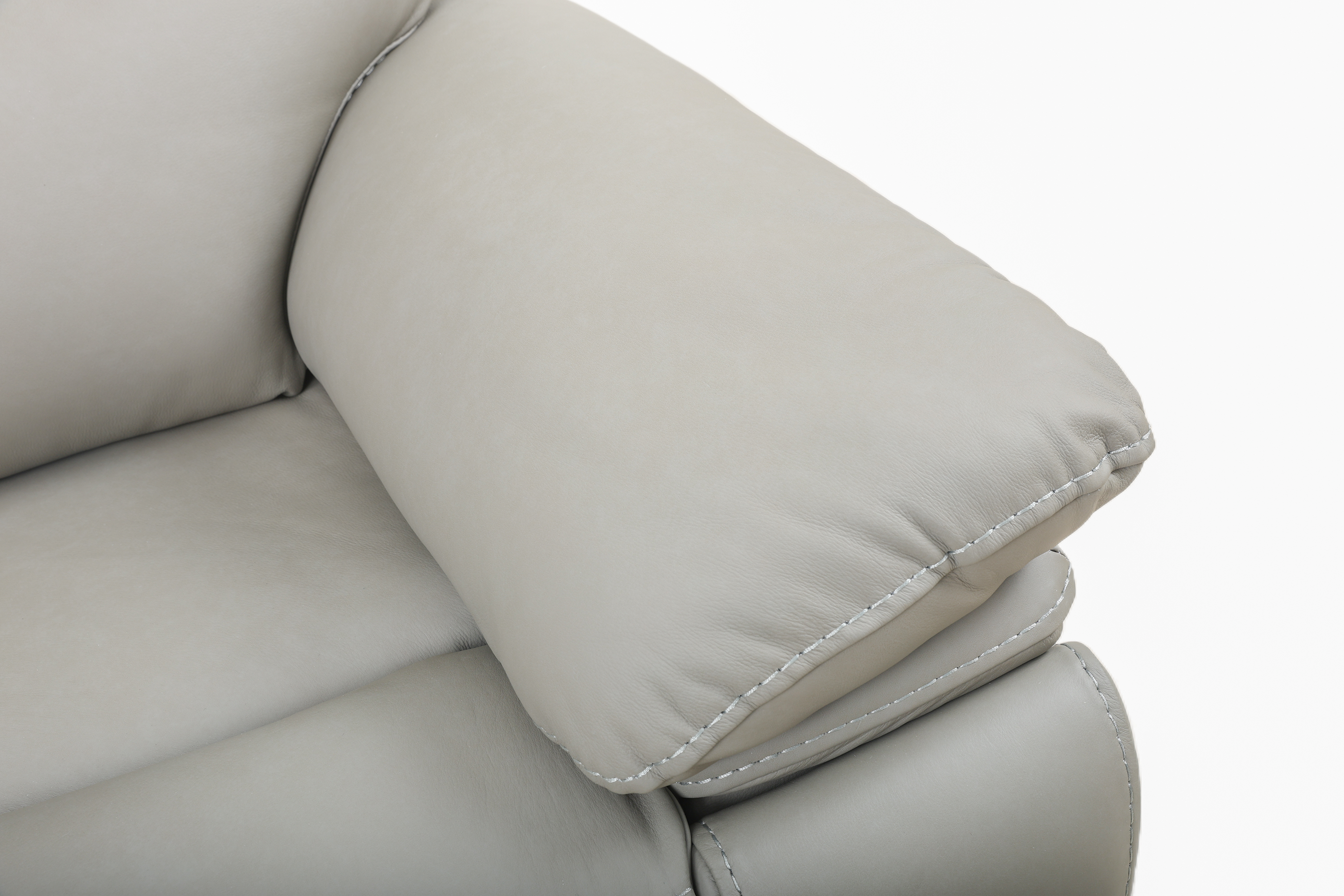 Leather recliner in Oslo Pewter