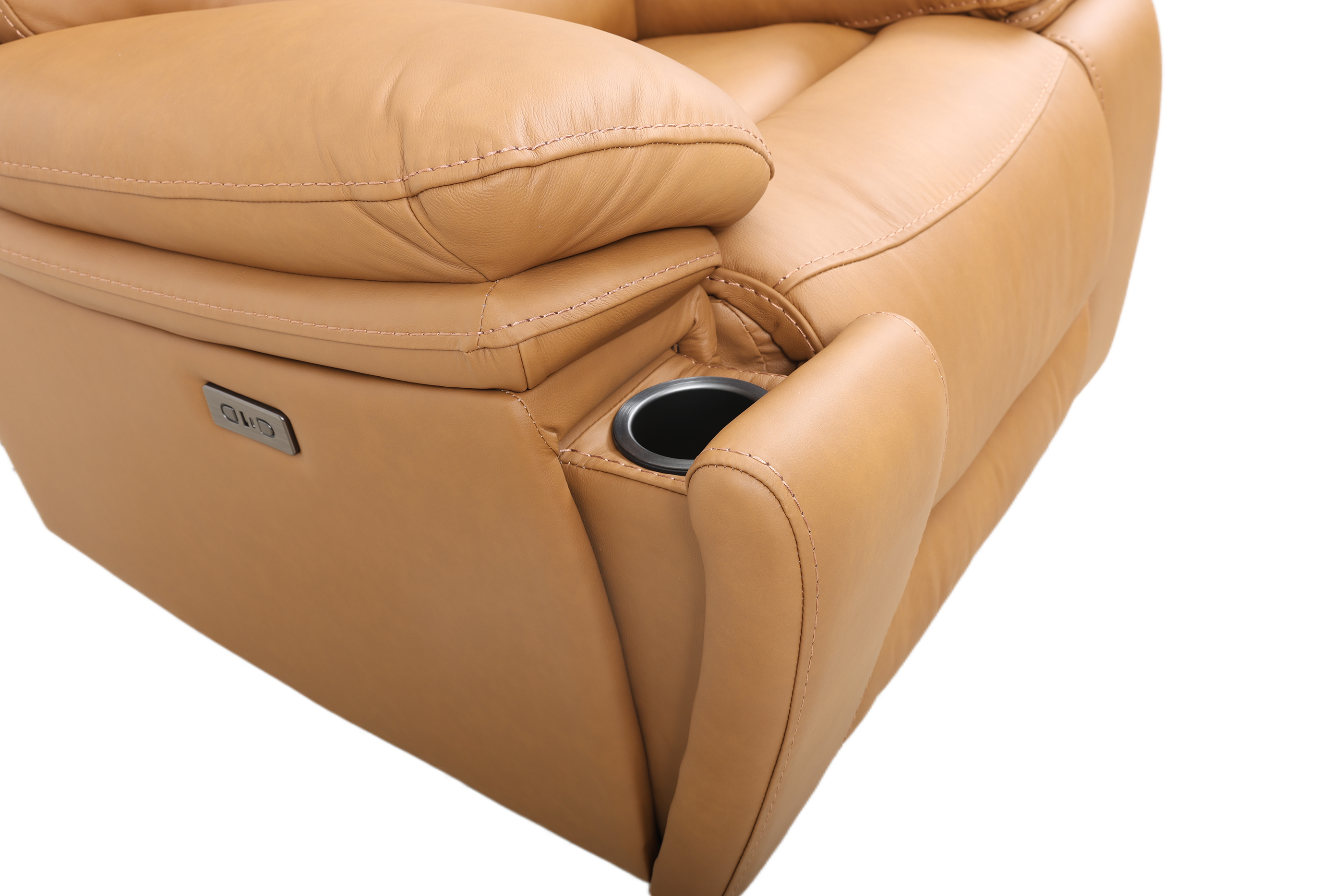 Leather Recliner in Oslo Antelope