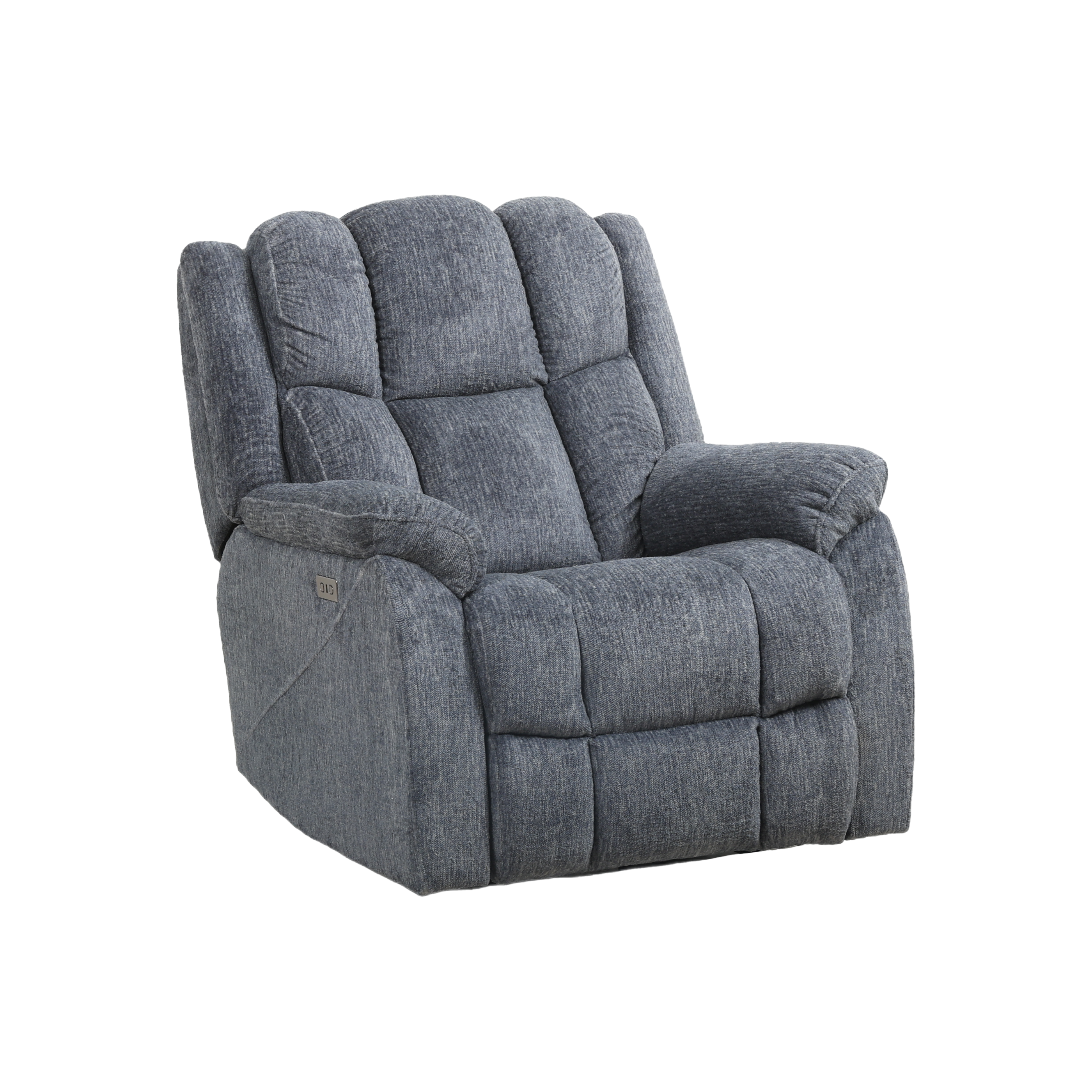 Cushioned Recliner in Blue
