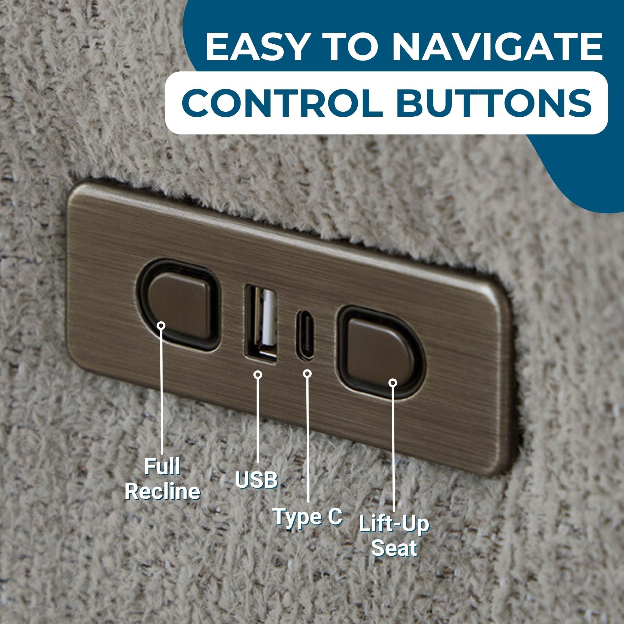 Oversized Recliner Chair Light Gray