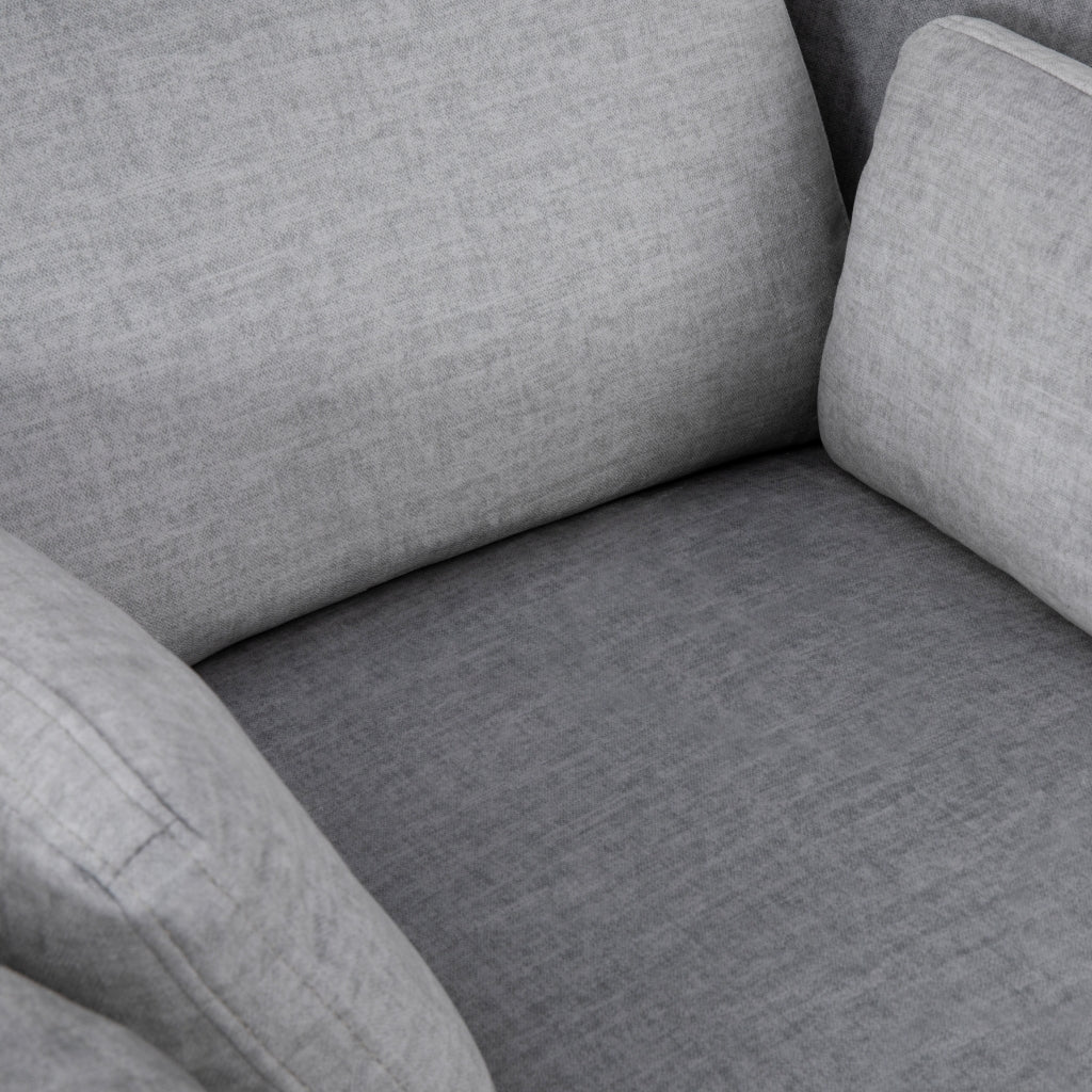 Soft Fabric Recliner in Silver