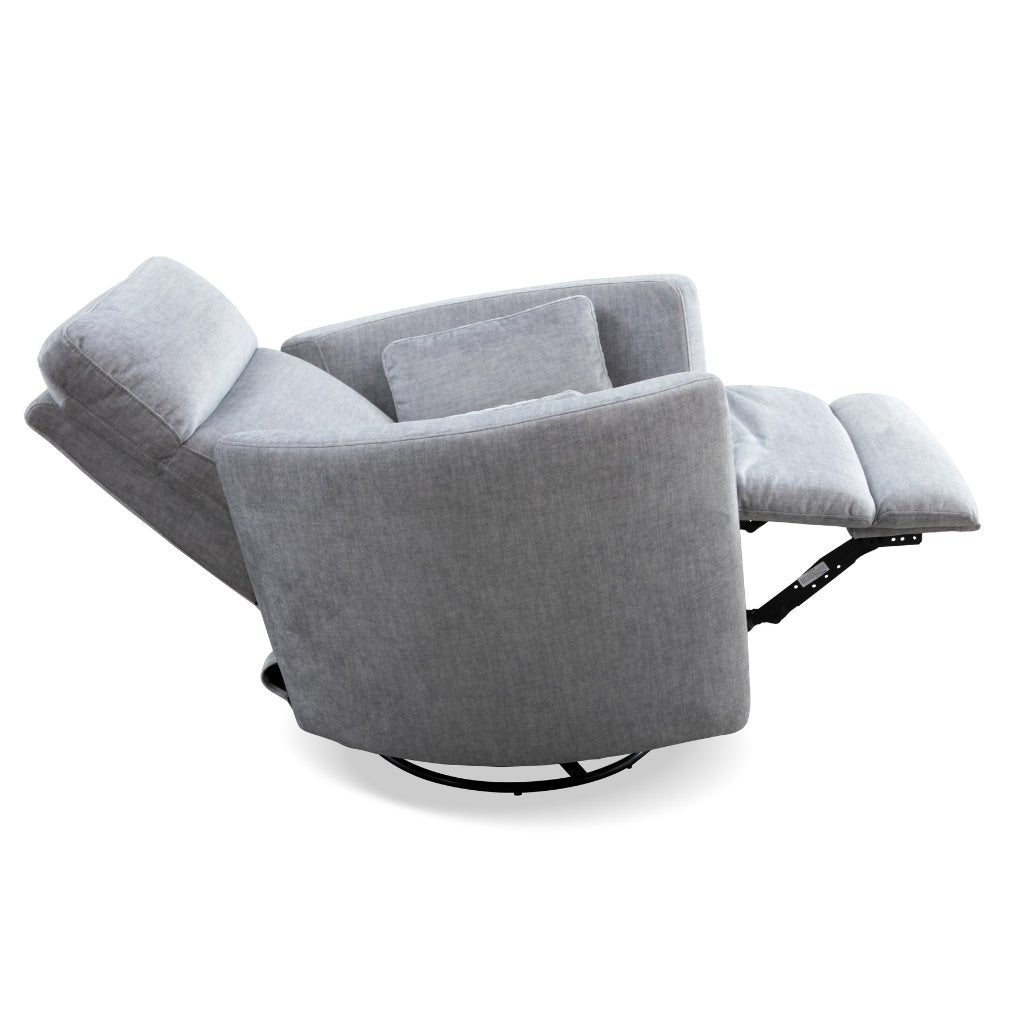 Soft Fabric Recliner in Silver