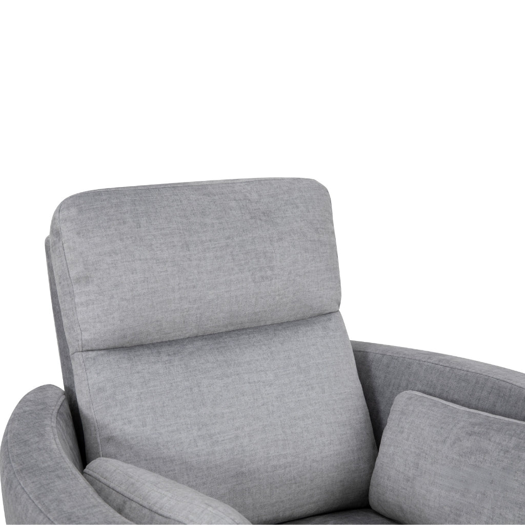 Soft Fabric Recliner in Silver