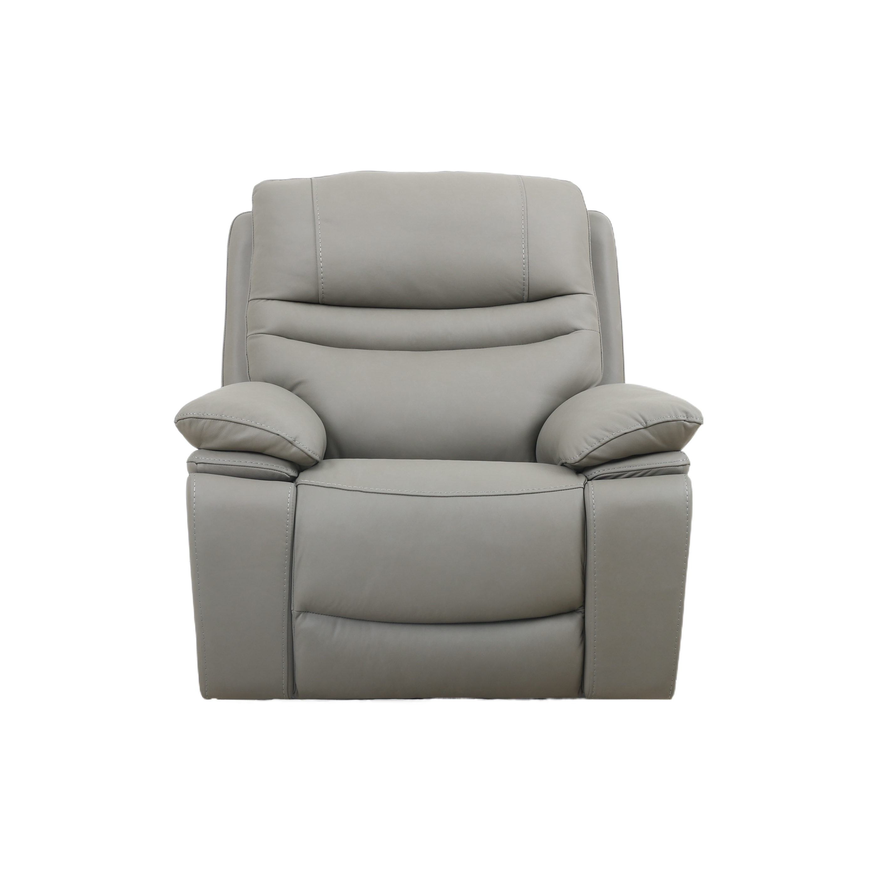Leather recliner in Oslo Pewter