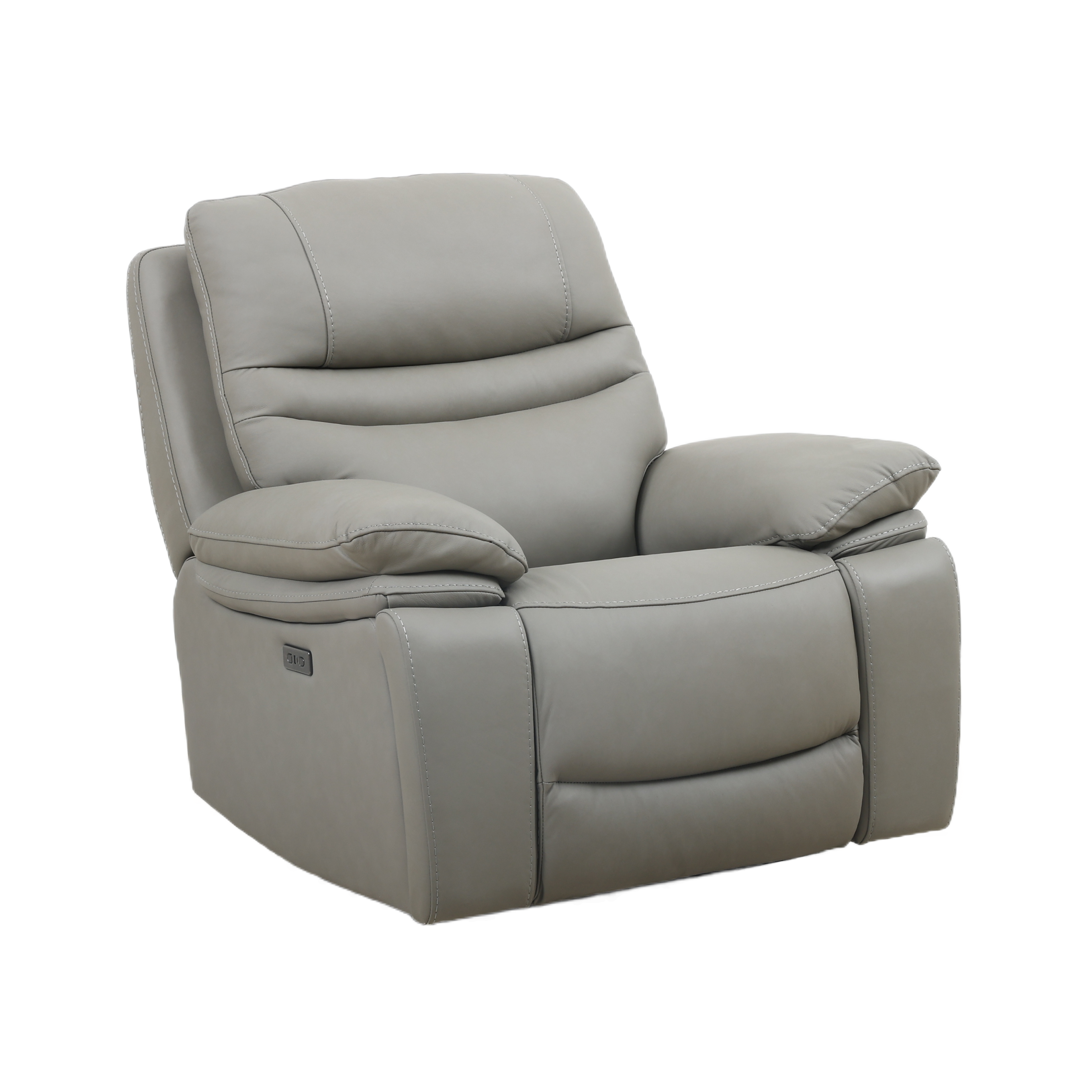 Leather recliner in Oslo Pewter