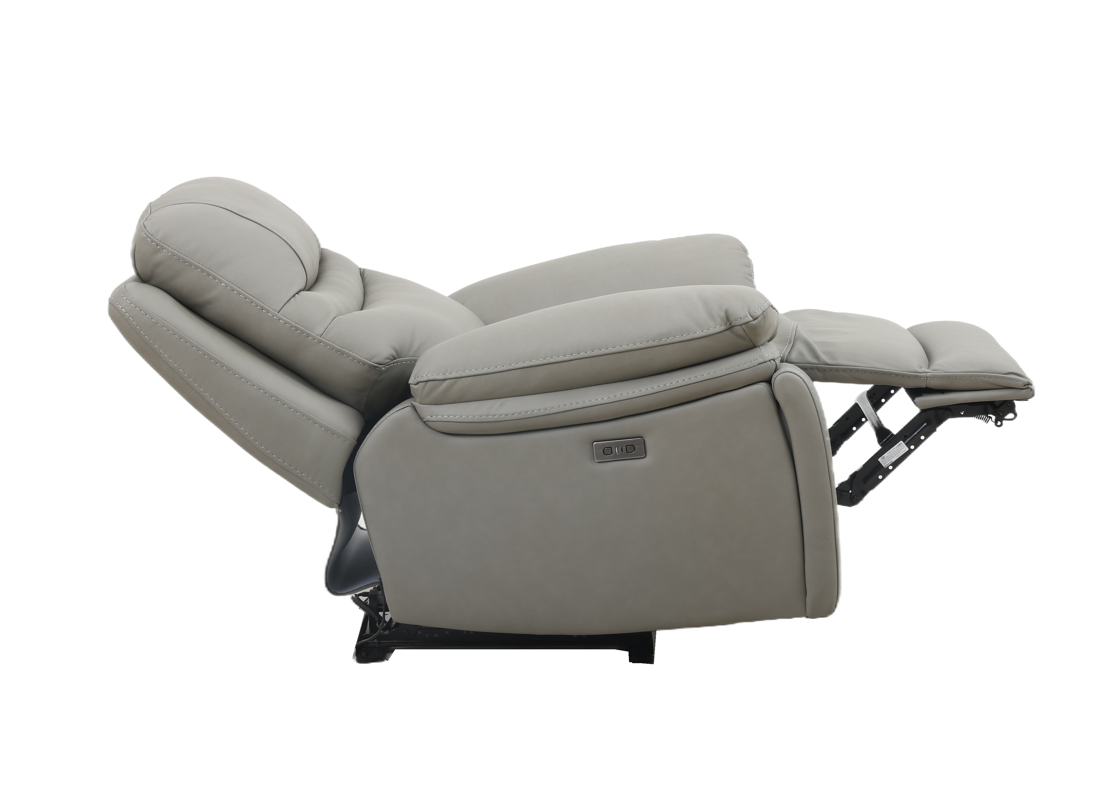 Leather recliner in Oslo Pewter