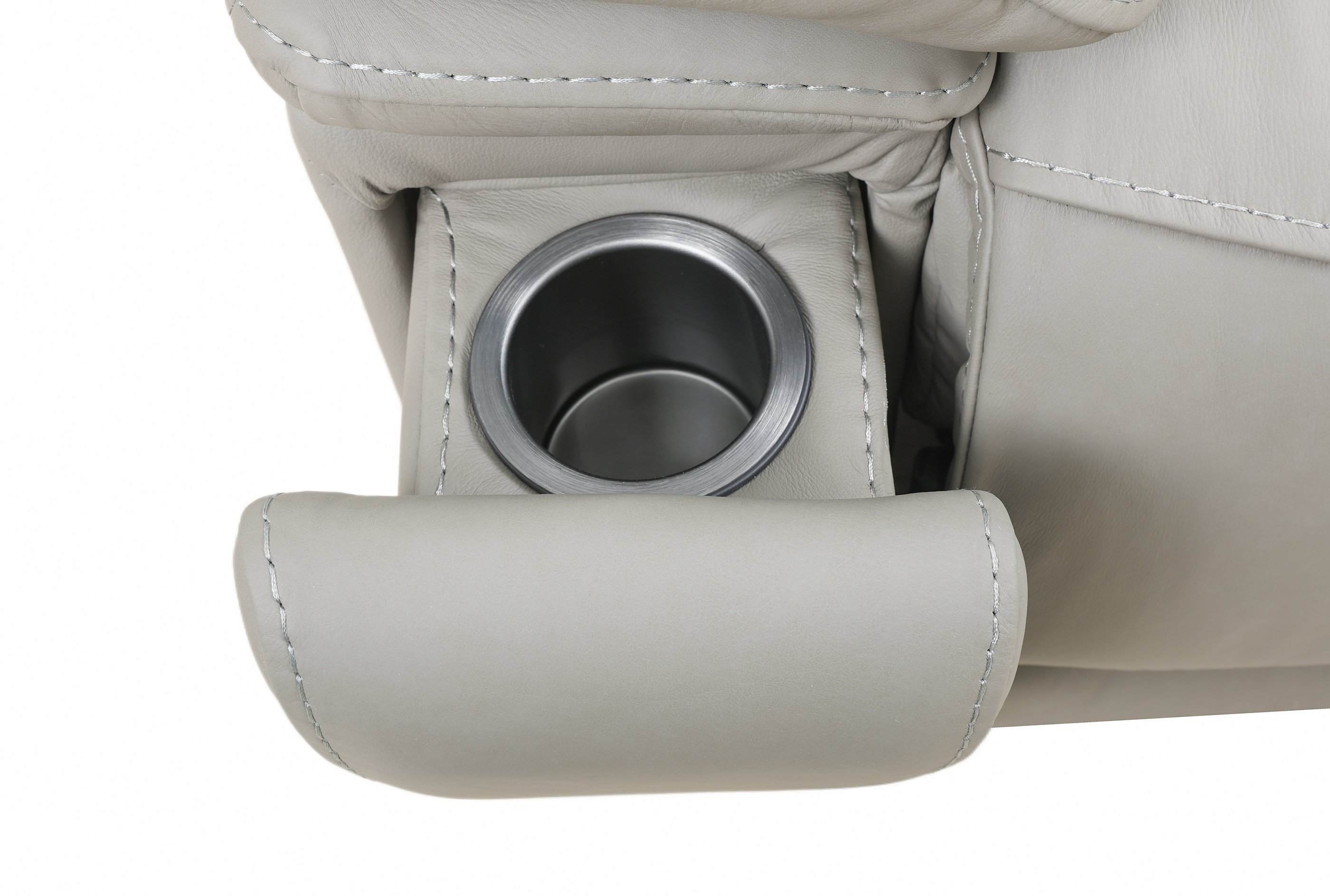 Leather recliner in Oslo Pewter