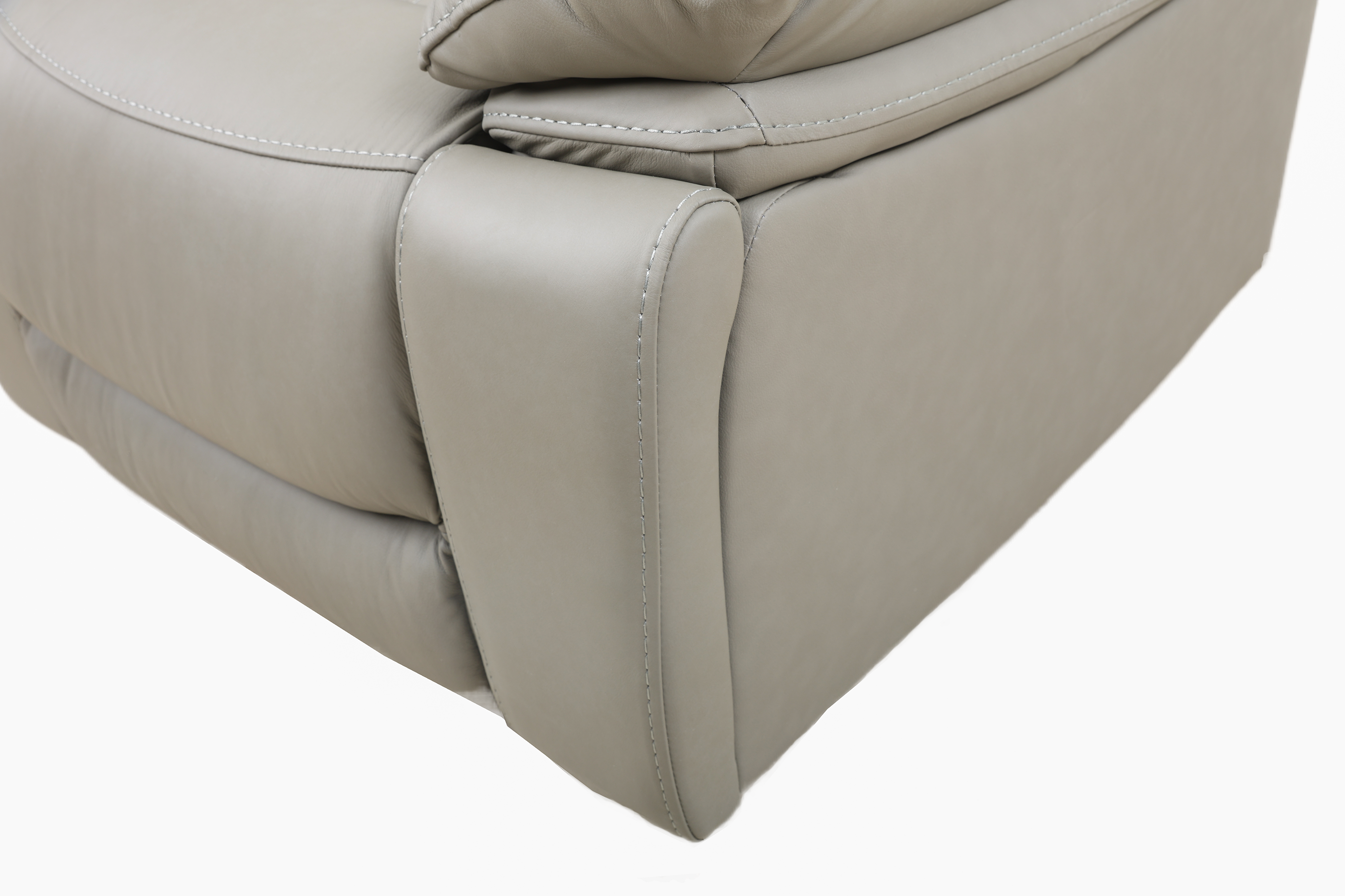 Leather recliner in Oslo Pewter