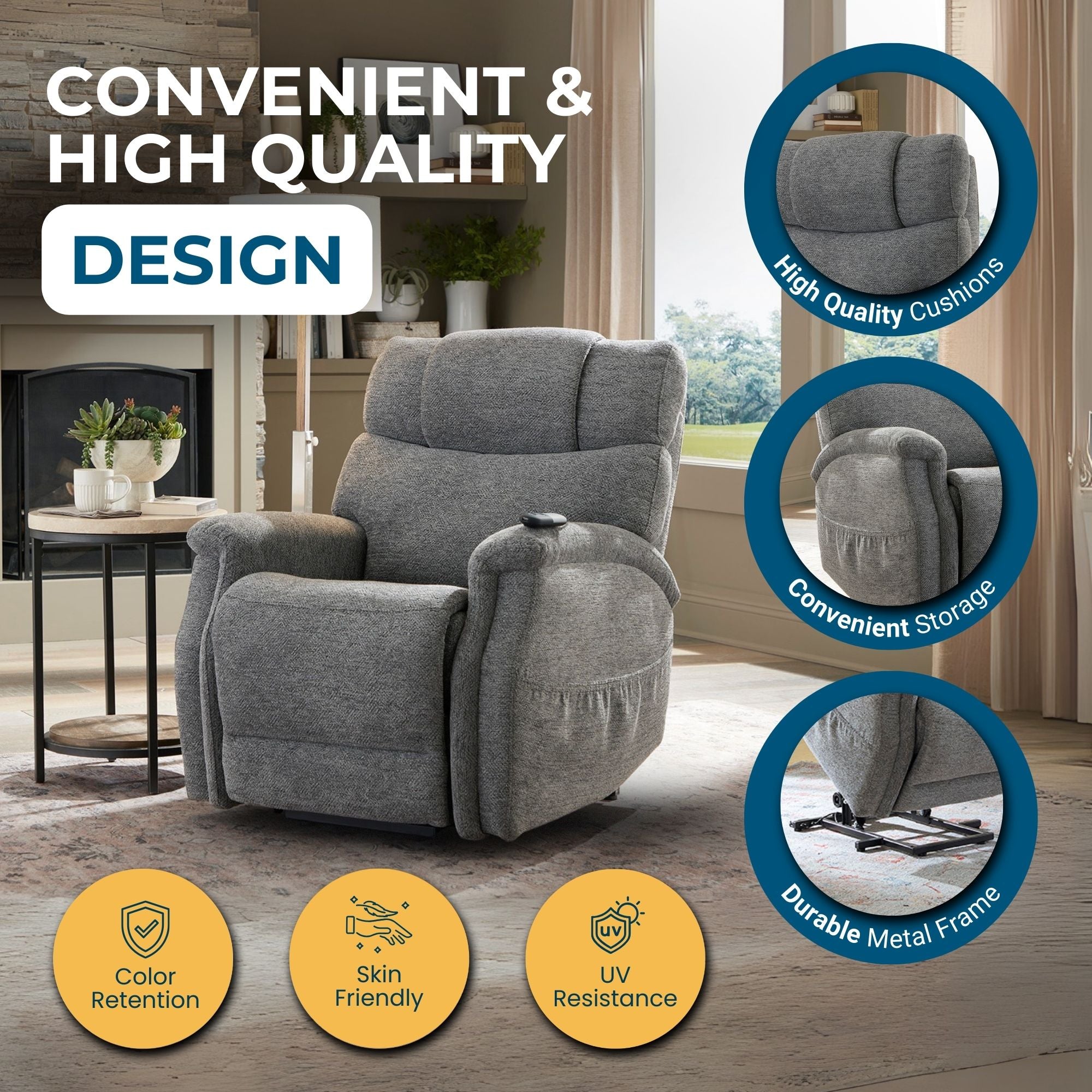 Balboa Lift Chair Dark Gray