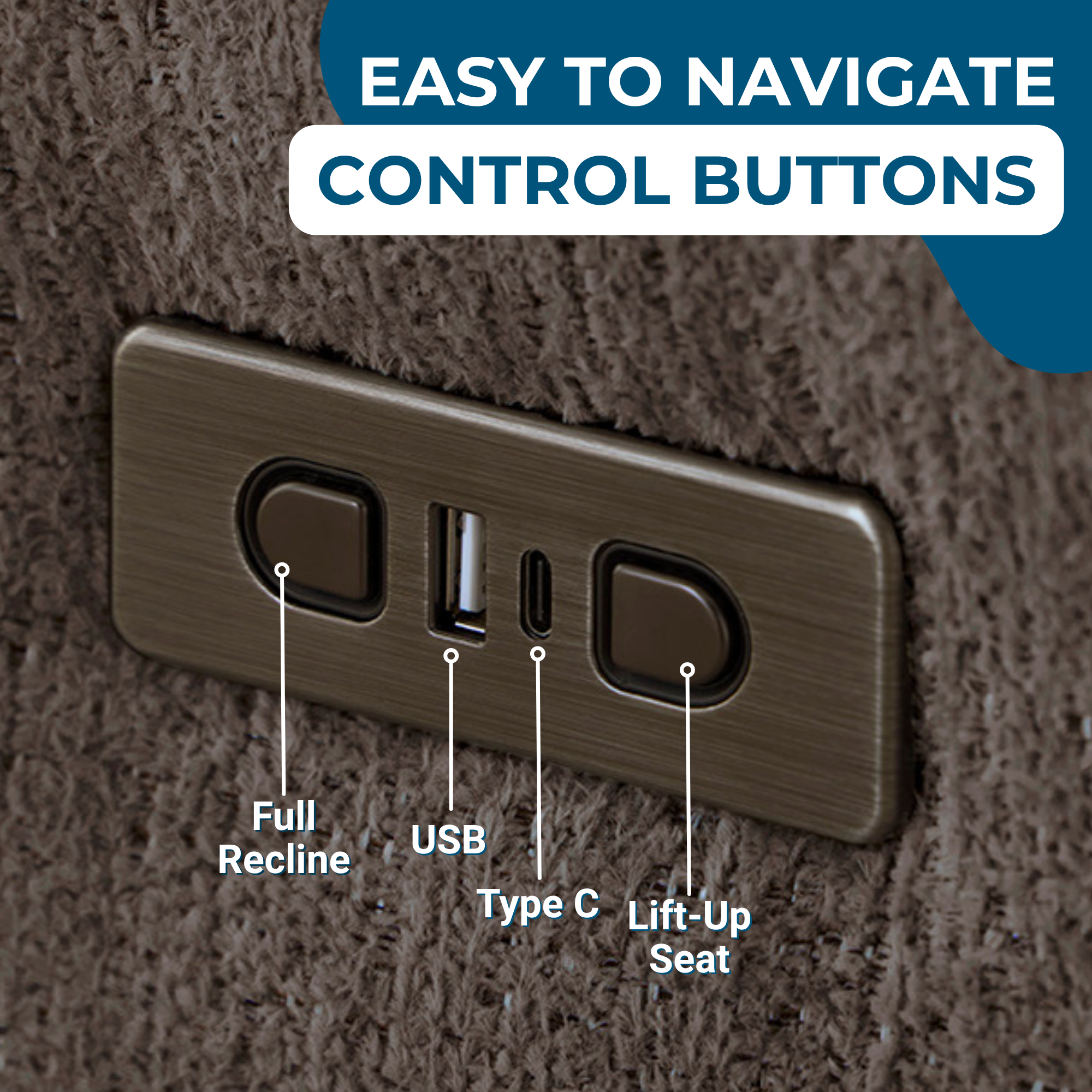 Oversized Recliner Chair Brown