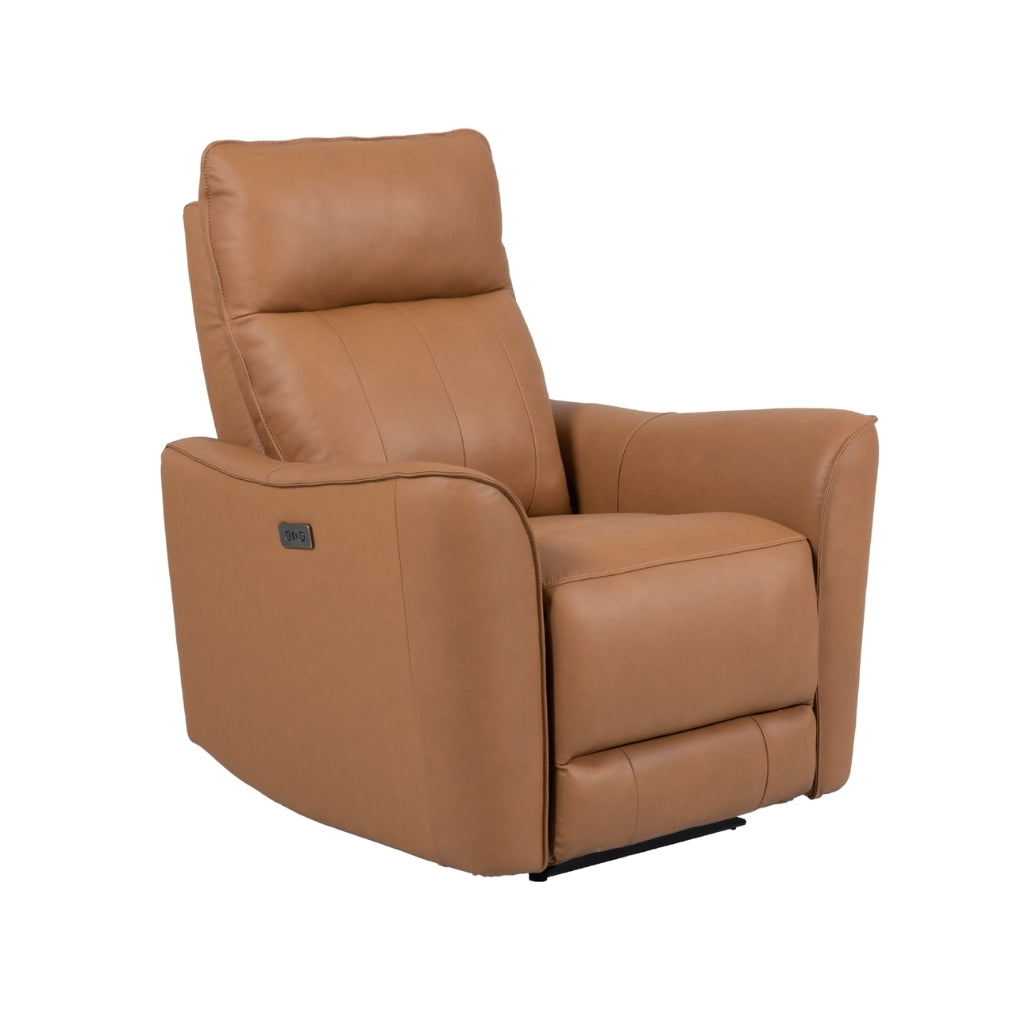 Modern Leather Recliner in Brown