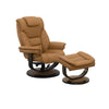 Leather Recliner Chair with Matching Ottoman