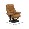 Leather Recliner Chair with Matching Ottoman