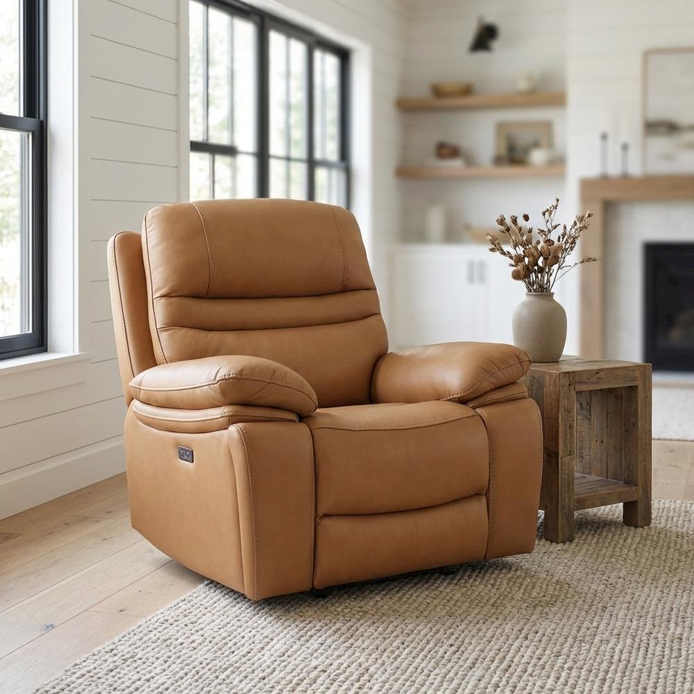 Leather Power Recliner Chair