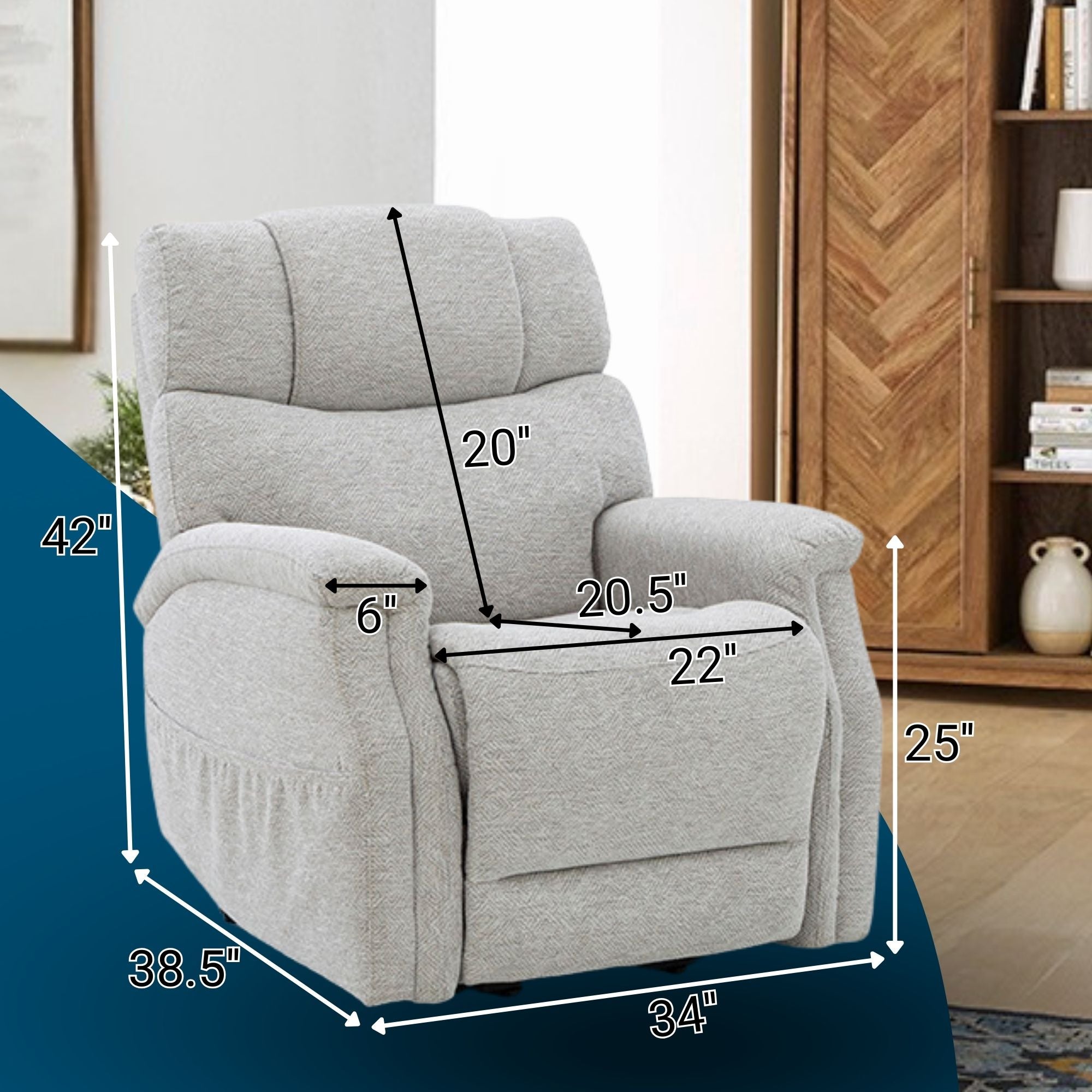 Balboa Lift Chair Light Gray